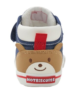 MIKI HOUSE HOT BISCUITS 【14-16cm】 かかと顔ドン デニム セカンドベビーシューズ 紺