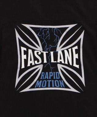 WEGO 【ユニセックス着用ITEM/MLサイズ展開】オープンカラーグラフィックシャツ（SS） ブラック