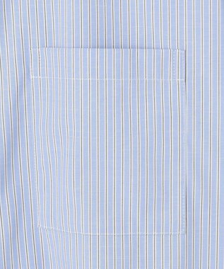 J.PRESS LADIES L 【洗える・接触冷感・UVケア】エステネージュ シャツ ワンピース ブルーストライプ系