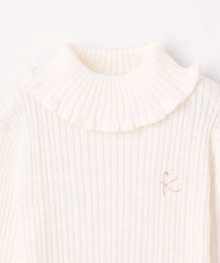 組曲 KIDS 【110-140cm】リブ ニット オフホワイト系