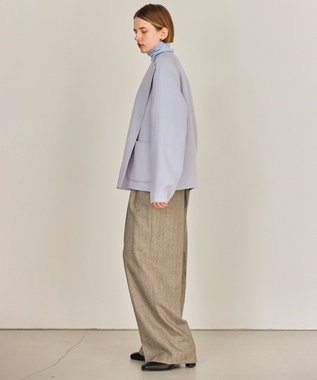 BEIGE， 【WEB限定】VERDUN / ウールリバーショートコート Sax