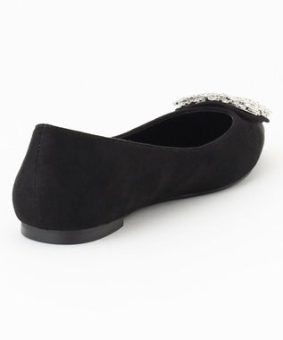 23区 【APPLAUDIR】ビジューフラットパンプス ブラック系