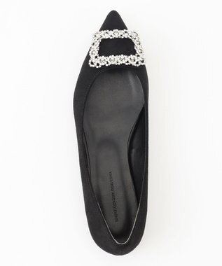 23区 【APPLAUDIR】ビジューフラットパンプス ブラック系