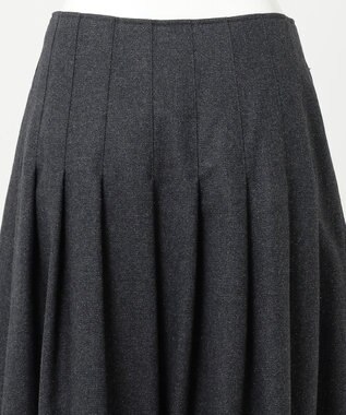 23区 【R(アール)】ウールラメ タックラップスカート チャコールグレー