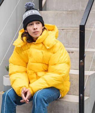 WEGO カラーナイロンパテッドブルゾン イエロー