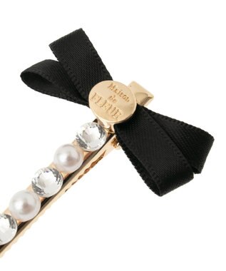 Maison de FLEUR リボンビジューピンセット Black
