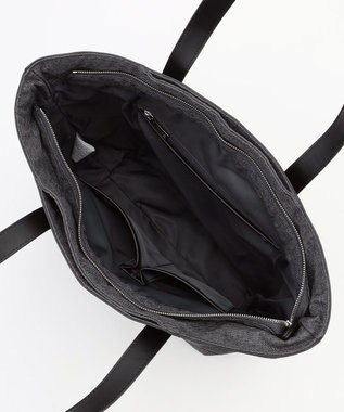 Y'SACCS リネンライク　イニシャルトート　Mサイズ ブラック