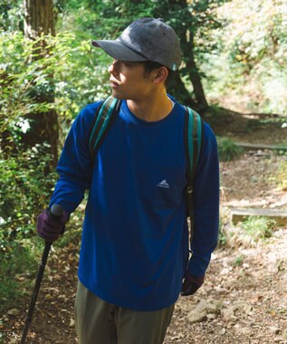 SHARE PARK MENS 【UVカット・吸水速乾・ストレッチ・軽量 】刺繍ポケットＴシャツ（L・XLサイズ） ブルー系