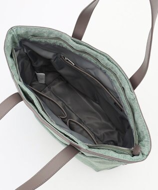 Y'SACCS リネンライク　イニシャルトート　Mサイズ ライトグリーン