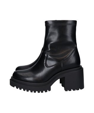 Bridget Birkin 【Round About】厚底ラギットソールストレッチブーツ ブラック