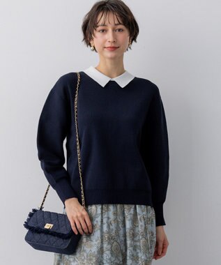 23区 【先行予約/WEB&一部店舗限定】バイカラーデザイン 2WAY ニット