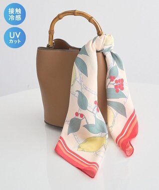 earth music&ecology UV対策フルーツ柄スカーフ