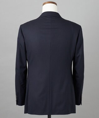 GOTAIRIKU 横に伸びる【TasmaniaWool/タマニアウール】ストレッチ スーツ（ネイビーストライプ） ネイビー系1