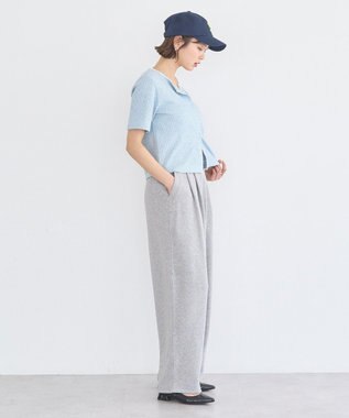 earth music&ecology チェーンリブラメカットソー Blue