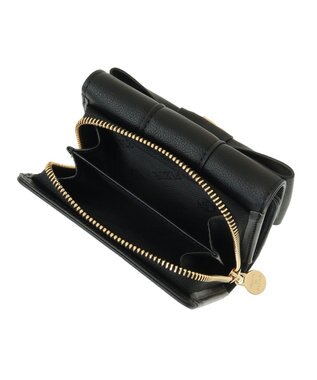 Maison de FLEUR ベルトリボンミニウォレット Black
