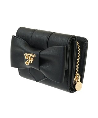 Maison de FLEUR ベルトリボンミニウォレット Black