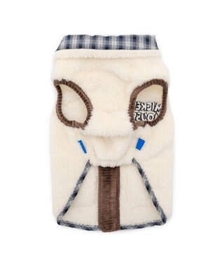 PET PARADISE ディズニー ミッキーマウス 襟付 ジップUP ベスト 小型犬 オフホワイト