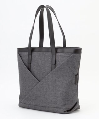 Y'SACCS リネンライク　イニシャルトート　Mサイズ ブラック