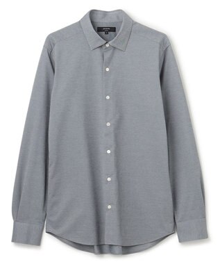 JOSEPH HOMME ハイゲージコットンジャージー 　レギュラーカラーシャツ ライトグレー系