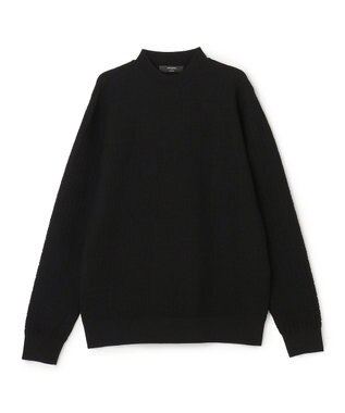 JOSEPH HOMME 新柄【イージーケア】 ヴィスコースリンクス　モックネックニット ブラック系