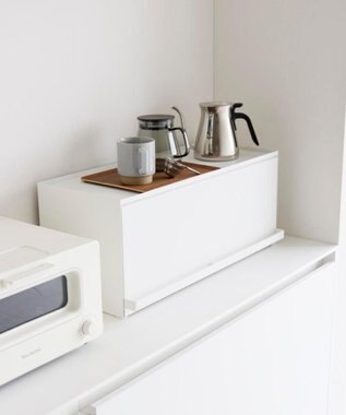 tower 前が開くキッチンカウンター上収納ラック タワー D24 ホワイト