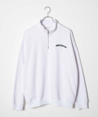 WEGO ヘビーウエイトハーフZIPワンポイントPO ホワイト