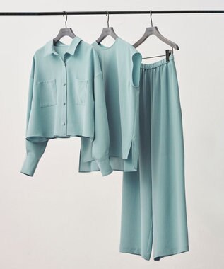 uncrave 新色追加！ドライタッチトロ ショートシャツ アッシュブルー