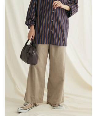 CRAFT STANDARD BOUTIQUE コーデュロイリラックスパンツ Gray Beige