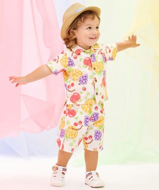 MIKI HOUSE HOT BISCUITS 【ビーンズ×フルーツシリーズ】【80-120cm】6分丈ハーフパンツ アイボリー