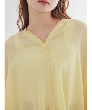 AMERICAN HOLIC バックギャザーＶネックシアーシャツ Light Yellow