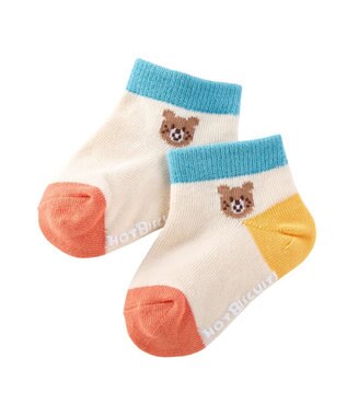 MIKI HOUSE HOT BISCUITS カバーオール＆ローカットソックスギフトセット【BOX付き】 ベージュ