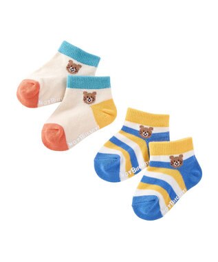 MIKI HOUSE HOT BISCUITS カバーオール＆ローカットソックスギフトセット【BOX付き】 ベージュ