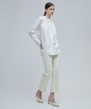 BEIGE， ALBERT / ギャザーブラウス White