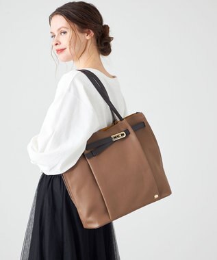 LA BAGAGERIE コンビカラーA4トートバッグ