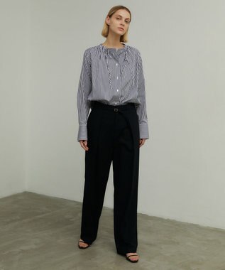 BEIGE， ALBERT / ギャザーブラウス Navy St.