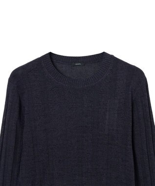 JOSEPH 【WEB&OUTLET限定・洗える】テクスチャードレーヨン　ラウンドネックニット Navy
