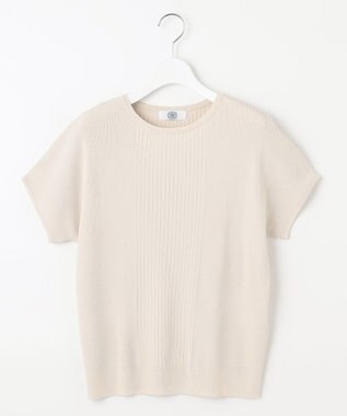 J.PRESS LADIES S 【洗える】レーヨンエリートストレッチ フレンチスリーブ ニット アイボリー系