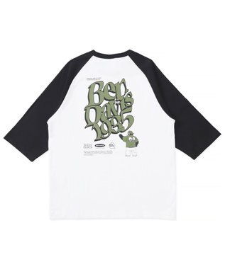 WEGO 【ユニセックス着用ITEM/MLサイズ展開】別注BENDAVISグラフィックラグランT（7S） ホワイト