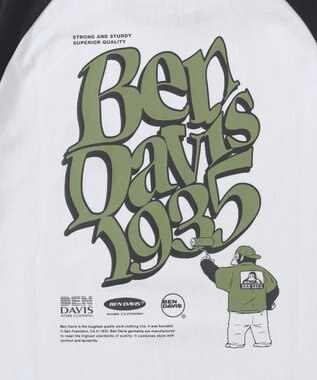 WEGO 【ユニセックス着用ITEM/MLサイズ展開】別注BENDAVISグラフィックラグランT（7S） ホワイト