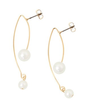 AMERICAN HOLIC パールウェーブラインピアス Gold