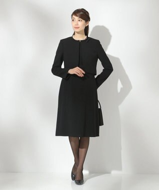 組曲 NOIR モランナ経二重 ジャケット+ワンピース ブラック系