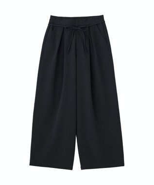 AMERICAN HOLIC リボン付きタックワイドパンツ Navy
