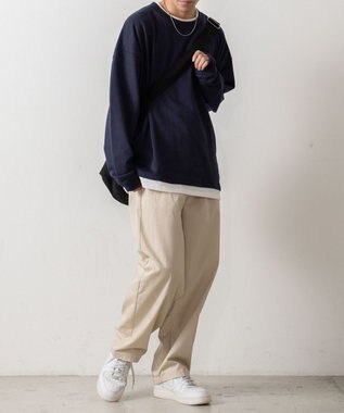 WEGO フェイクレイヤードプルオーバー ネイビー