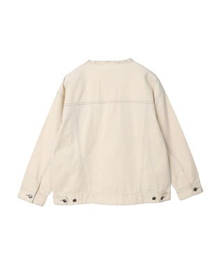 Green Parks ノーカラーカツラギジャケット Ecru