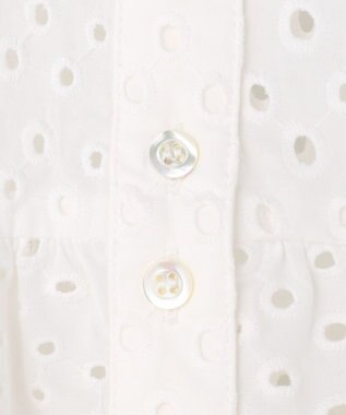 組曲 【先行予約】エンブロイダリーレーススタンドネック ブラウス ホワイト系