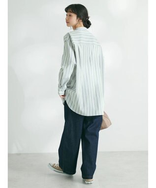 CRAFT STANDARD BOUTIQUE バンドカラーシャツ Stripe Green
