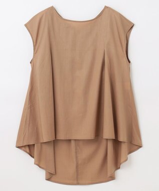 ANY 【洗濯機可能】シルキーソフトブラウス キャメル