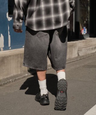 WEGO イージーバギーデニムショーツ デニムブラック