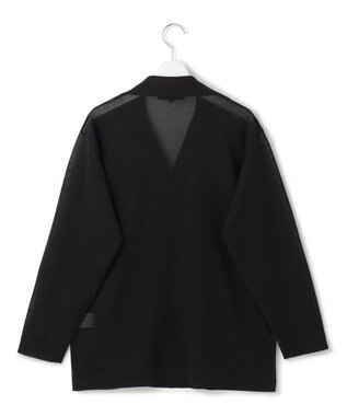 23区 L 【洗える】シアー ダブルブレスト ニット ジャケット ブラック系
