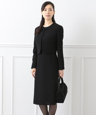組曲 NOIR モランナ経二重 ジャケット+ワンピース ブラック系